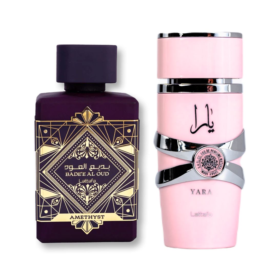 Promo 3 mujer: Lattafa Amethyst 100 ML+ GRATIS 🎁: Lattafa Yara 100 ML